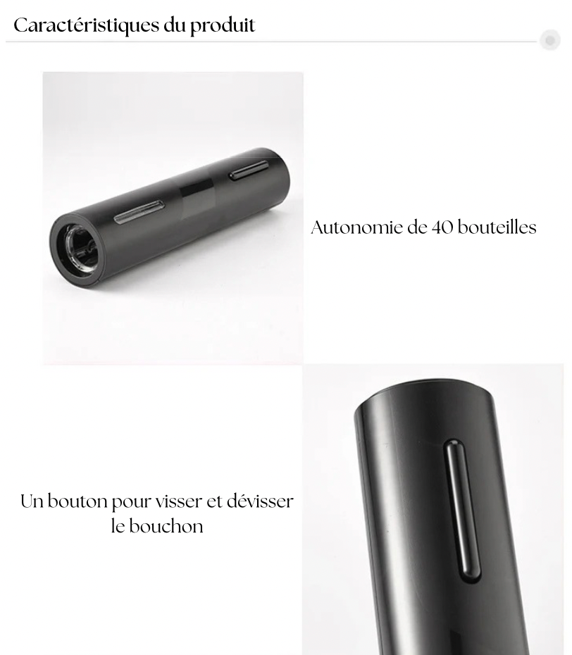 Coffret tire-bouchon électrique premium